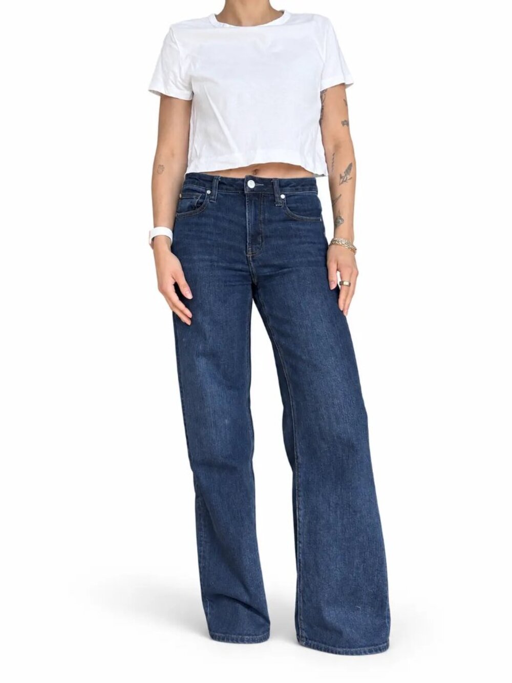 Gap Oversized Cropped Tee Bundle Black White, Size S - Picture 5 of 10
